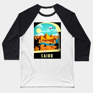 Cairo Egypt Travel and Tourism Advertising Print Baseball T-Shirt